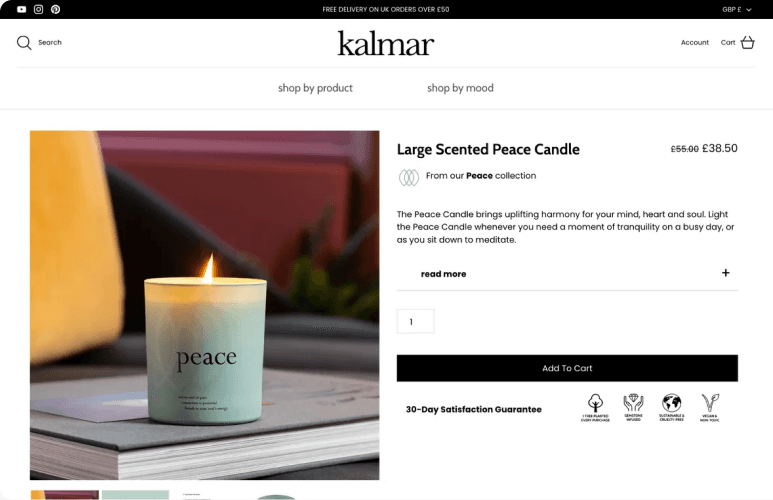 Kalmar storefront before Qosmic